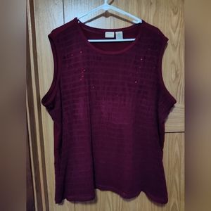 Merona sequin top size 2X EUC